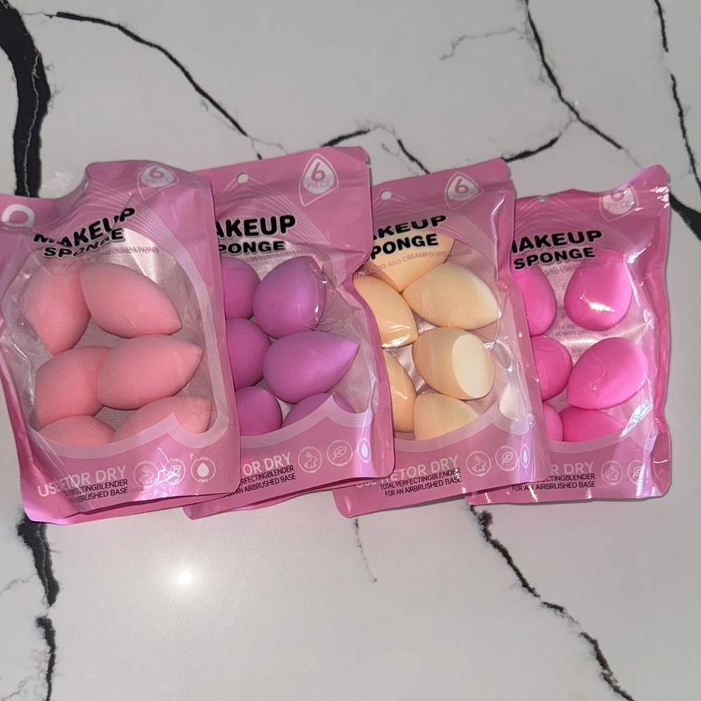 Anyask Pink Makeup Sponge Set